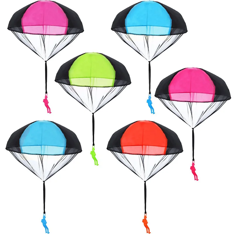 1pcs Hand Throwing Parachute Kids Outdoor Funny Toys Game Play Toys for Children Fly Parachute Sport with Mini Soldier Toys thumbnail 2