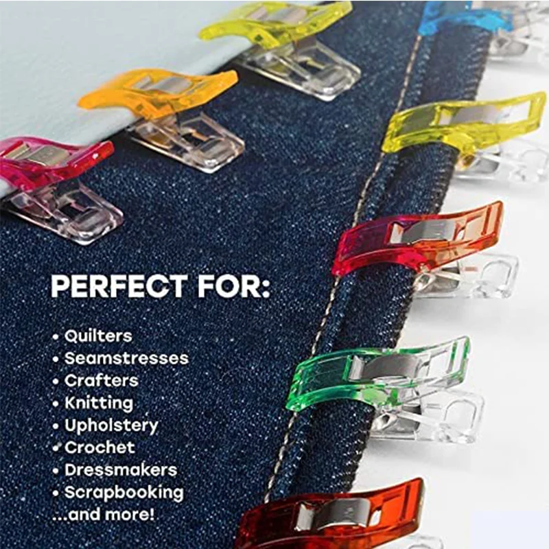 10-50Pcs Sewing Clips Multipurpose Plastic Craft Quilting Binding Clips Crocheting Knitting Safety Clamps DIY Sewing Accessories thumbnail 4