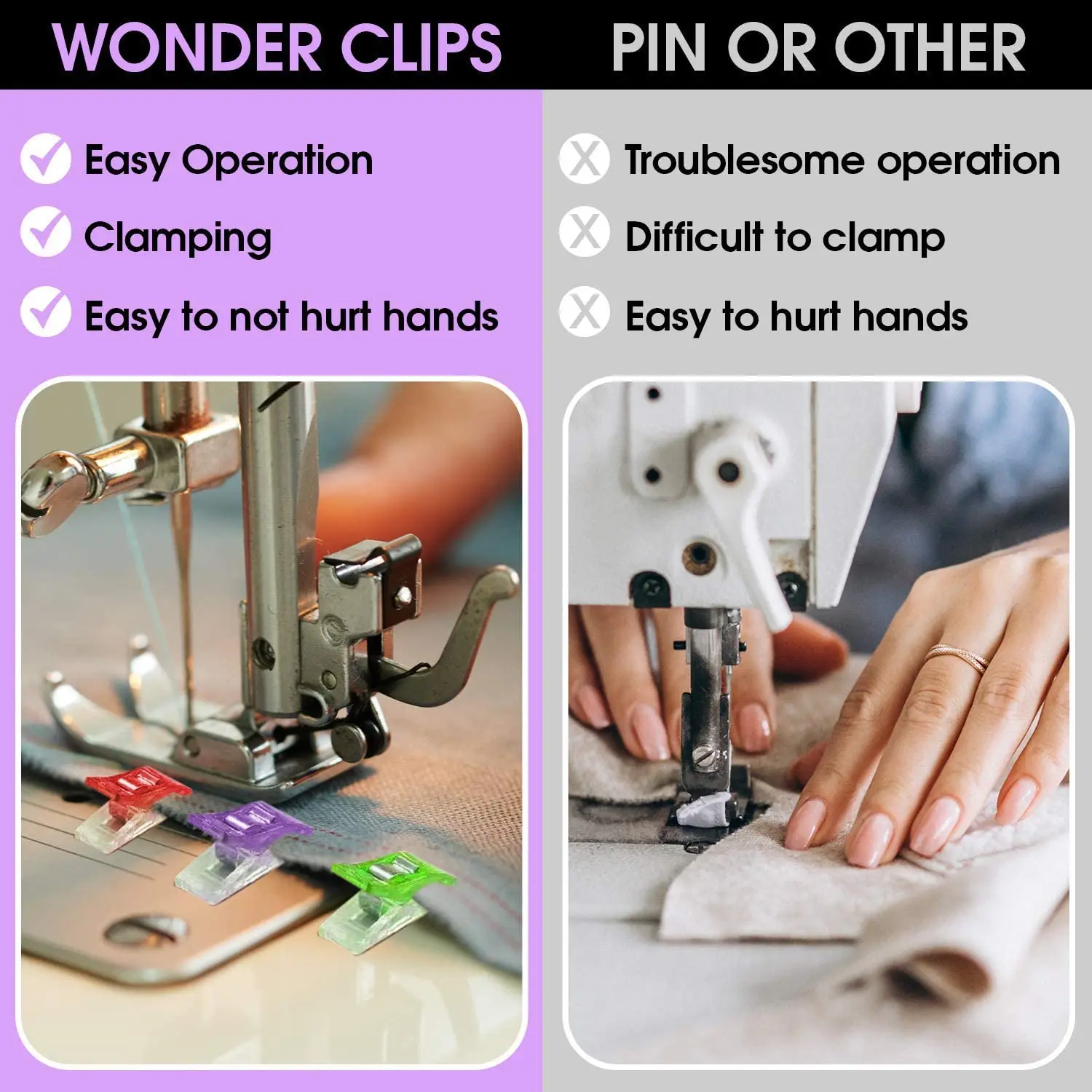 10-50Pcs Sewing Clips Multipurpose Plastic Craft Quilting Binding Clips Crocheting Knitting Safety Clamps DIY Sewing Accessories thumbnail 5