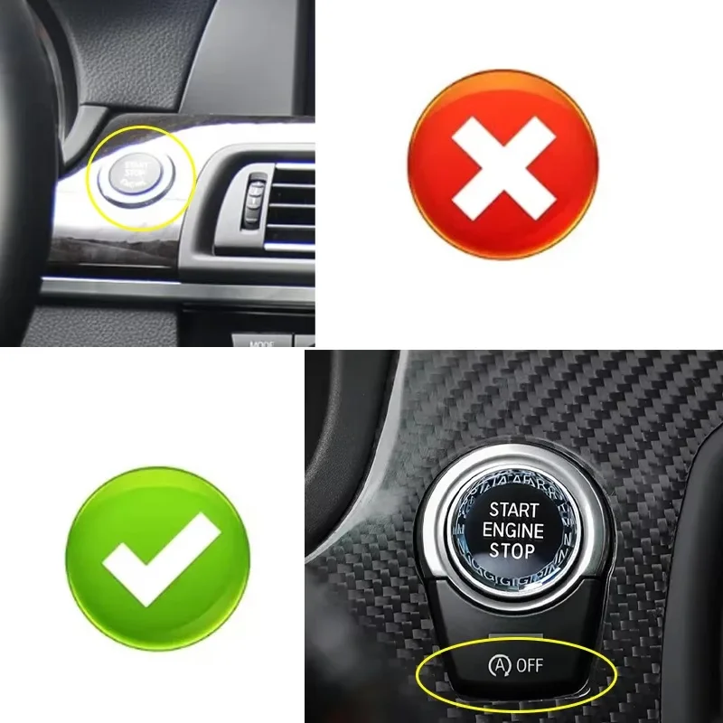 Crystal Style Car Start Stop Engine Switch Button Cover For BMW X1 X3 X4 X5 X6 F20 F22 F30 F34 F10 F18 F32 F01 F02 G20 G30 G01 thumbnail 4