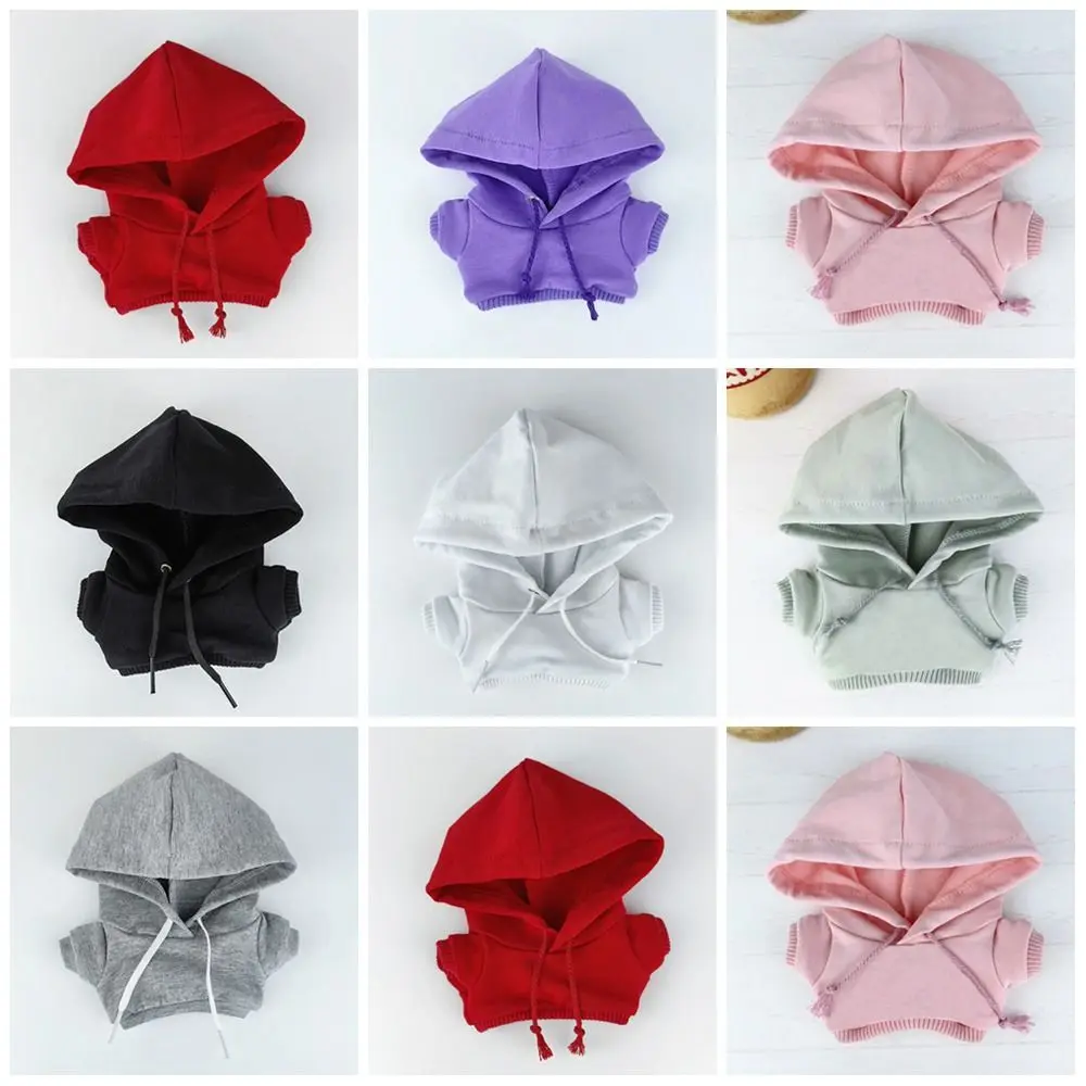 Handmade Fashion Clothes Hoodies For 10/15cm/20cm Cotton Dolls Sweatshirt Outfits For 1/12 BJD Dolls Top For 1/11 1/12 OB11 thumbnail 5