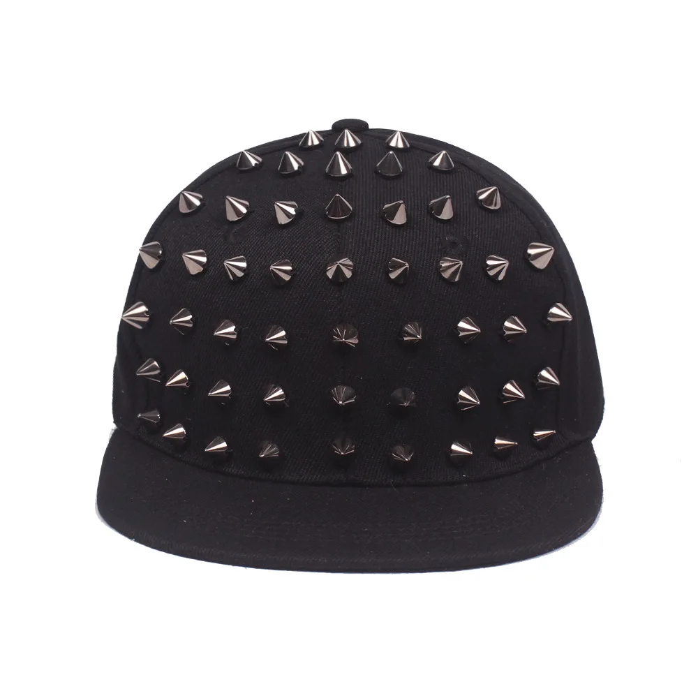 Men and Women's Rivet Flat Hat, Punk Rock, Hip Hop Stud Baseball Caps, Male, Female, Youth, Teenagers, Boys, Girls thumbnail 2