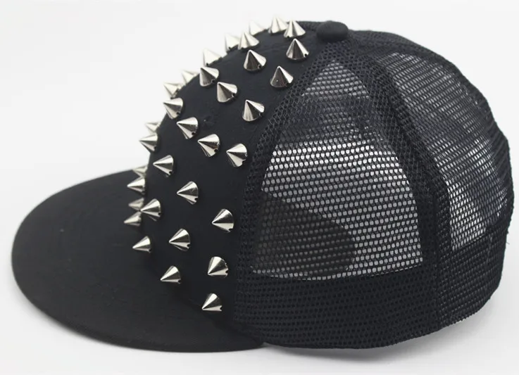 Men and Women's Rivet Flat Hat, Punk Rock, Hip Hop Stud Baseball Caps, Male, Female, Youth, Teenagers, Boys, Girls thumbnail 6