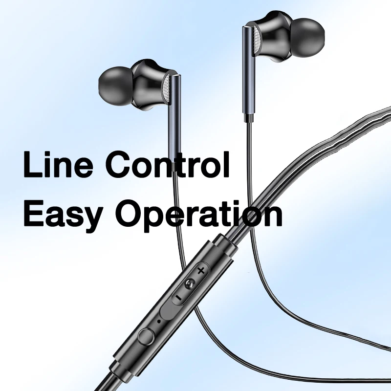EARDECO Hifi Wired Headphones with Microphone Sport Wired Earphone with Cable Wire In-ear Earbuds Headphone Headset for Phone thumbnail 4