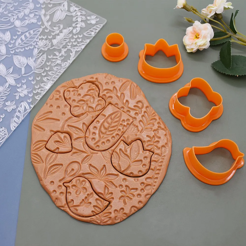 SNASAN Dragonfly Polymer Clay Texture Stamp Sheets Summer Pattern DIY Individual Design Embossing Art Clay Pottery Tools Supply thumbnail 2