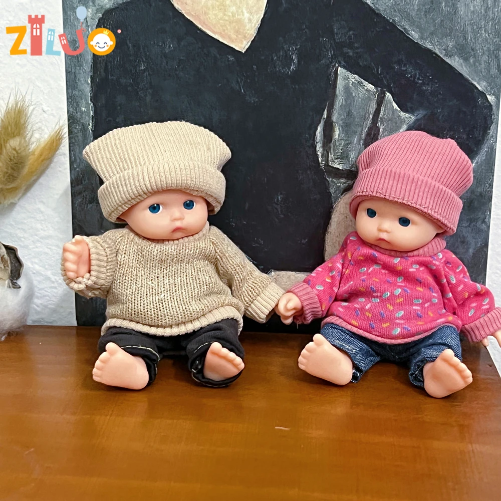 12cm Reborn Dolls Mini Palm Dolls Simulation Baby Dress Up Doll Reborn Doll Girls Boys Boneca Toys for Kids Munecas Reborn 1/12 thumbnail 6