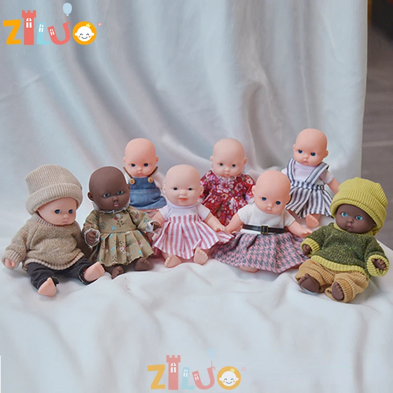 12cm Reborn Dolls Mini Palm Dolls Simulation Baby Dress Up Doll Reborn Doll Girls Boys Boneca Toys for Kids Munecas Reborn 1/12 thumbnail 2