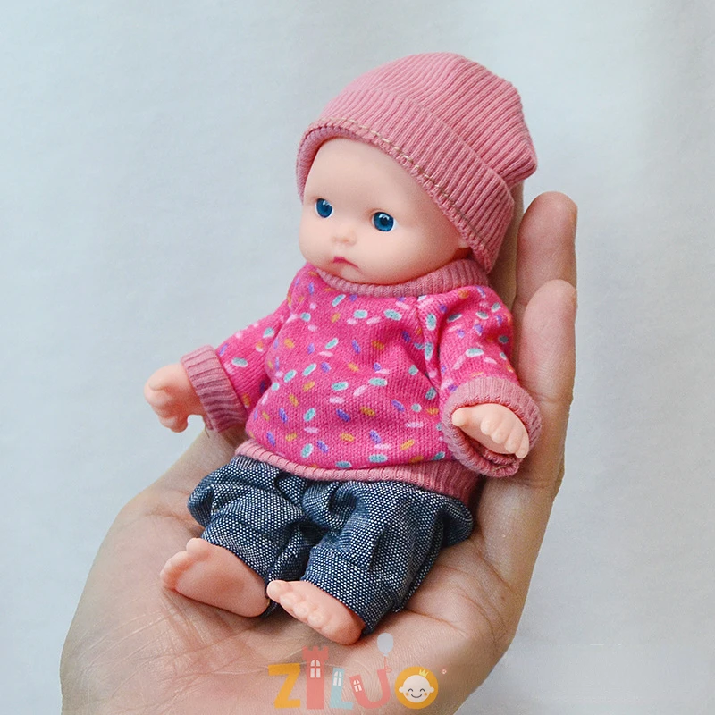 12cm Reborn Dolls Mini Palm Dolls Simulation Baby Dress Up Doll Reborn Doll Girls Boys Boneca Toys for Kids Munecas Reborn 1/12 thumbnail 4