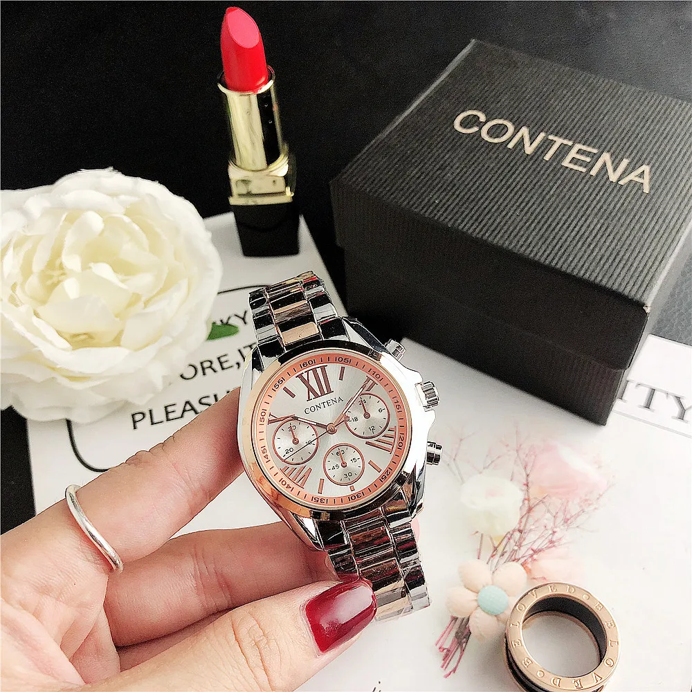 New Creative Watch Women Watches Luxury Rose Gold Quartz Ladies Watches Stainless Steel Bracelets Wristwatches Reloj Mujer thumbnail 2