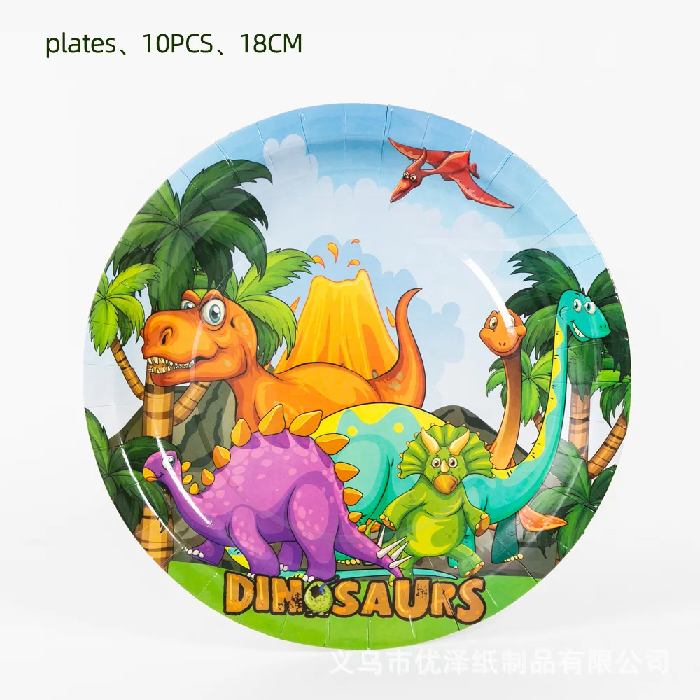 Dinosaur Boy Birthday Party Decorations Disposable Tableware Paper Cup Plate Napkin Tablecloth Balloon Kids Baby Shower Supplies thumbnail 3