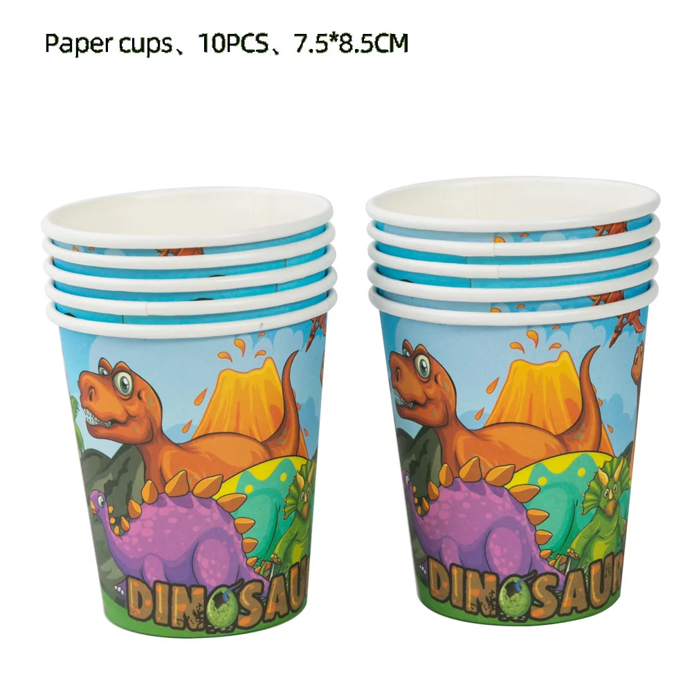 Dinosaur Boy Birthday Party Decorations Disposable Tableware Paper Cup Plate Napkin Tablecloth Balloon Kids Baby Shower Supplies thumbnail 2