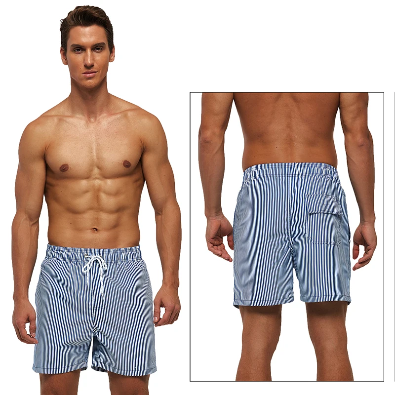 DATIFER Summer Men Beach Print Shorts Surfing Swimwear Fitness Workout Trunks Male Sportswear With Pockets Pants thumbnail 2