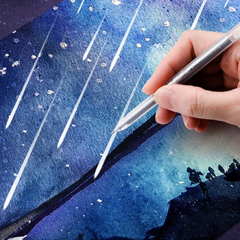 3 Pieces/Set Creative White Ink Gel Pen 0.6mm Highlight Marker Pen for Student Stationery Drawing Art Writing School Supplies thumbnail 5
