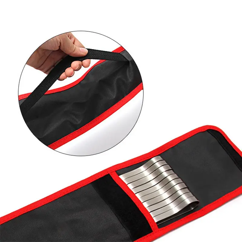20/12/10/6pc Stainless Steel Barbecue Skewer With Cloth Bag Set Flat BBQ Needle Metal Stick Garden Outdoor Camping Grill Stick thumbnail 3