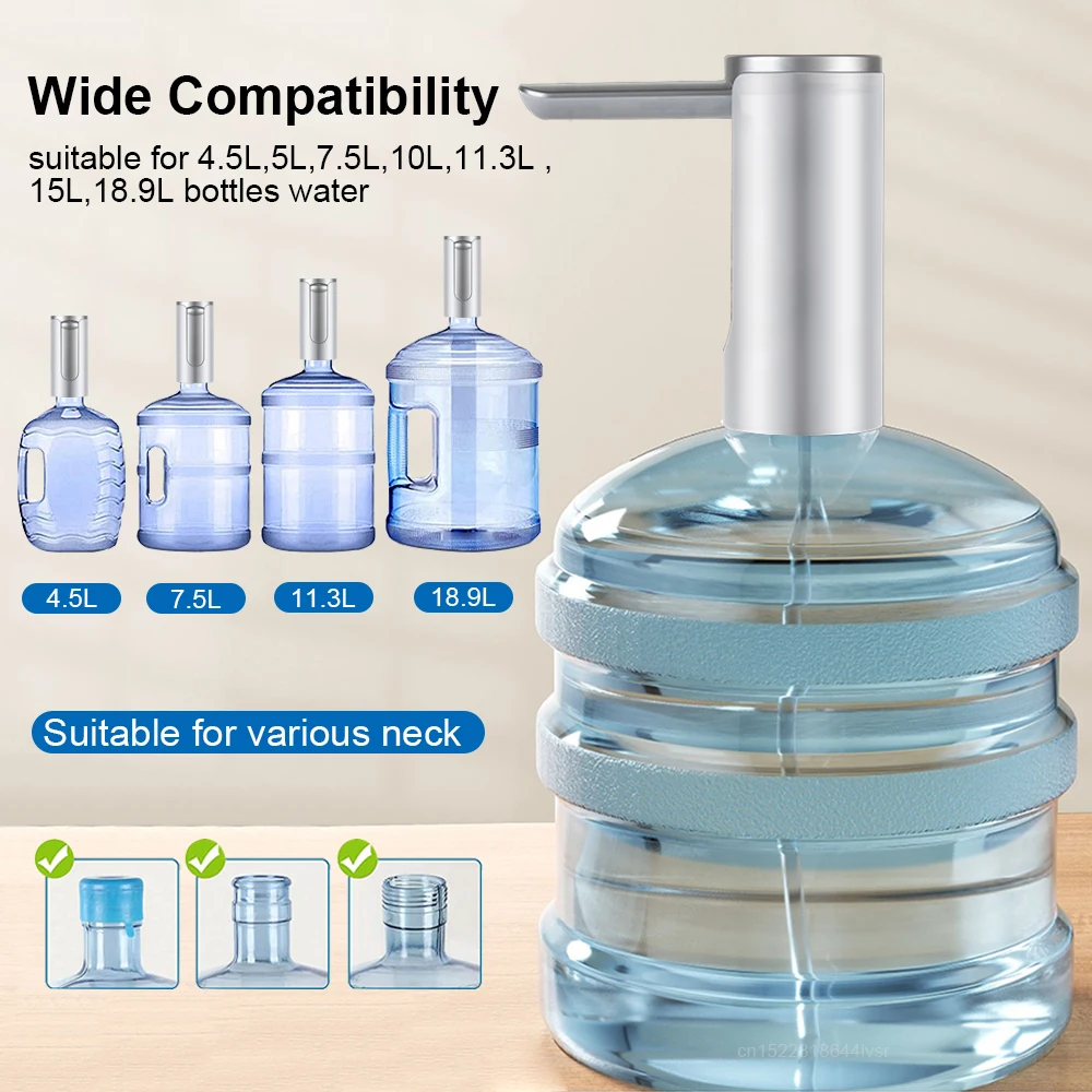 Electric Water Gallon Bottle Pump Automatic Water Dispenser Pump 19 Liters Foldable Desktop Water Bottle Pump H3 Rechargeable thumbnail 4