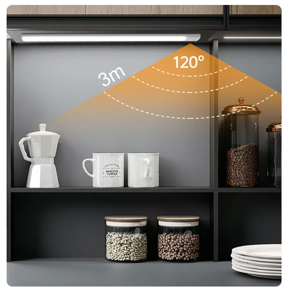 Cabinet Light USB Rechargeable Motion Sensor Led Light For Kitchen Wardrobe Cabinet Lighting 10cm/20cm/40cm/60cm LED Night Light thumbnail 2