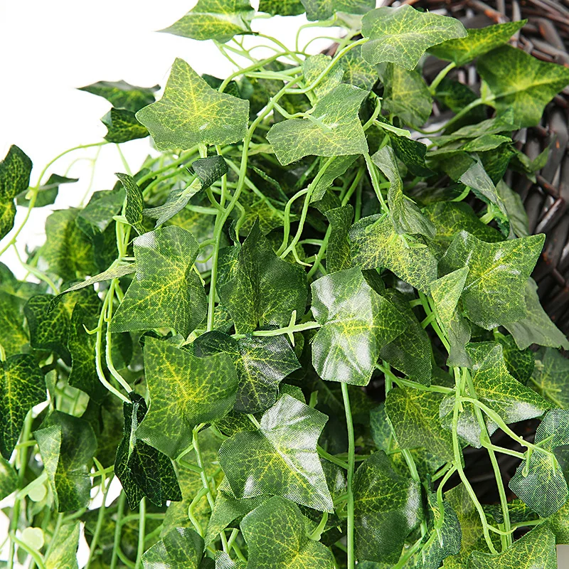 Artificial Basket Rattan Hanging Plants Ivy Vine Fake Leaves Greeny for Home Room Garden Wedding Garland Wall Outside Decoration thumbnail 3