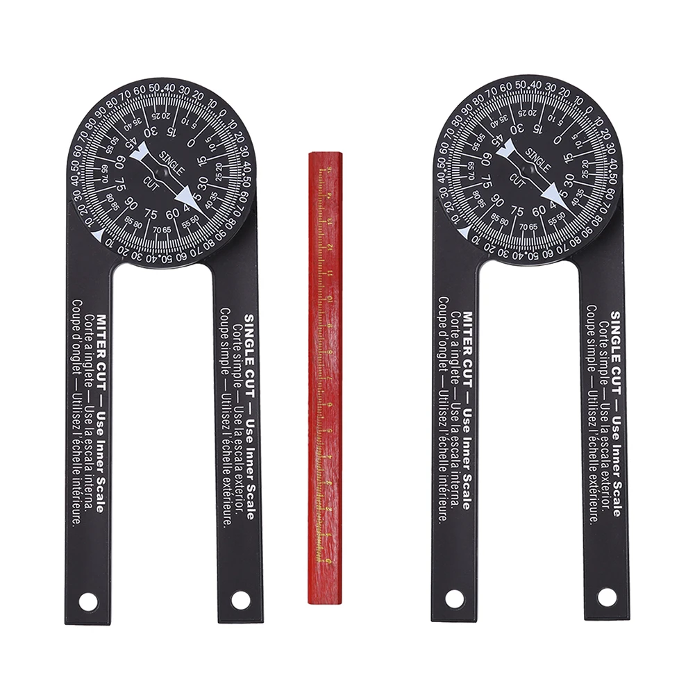 Professional Miter Saw Protractor Angle Finder Precision Miter Angle Finder Plumbers Woodworking Scale Mitre Saw Measuring Tool thumbnail 5