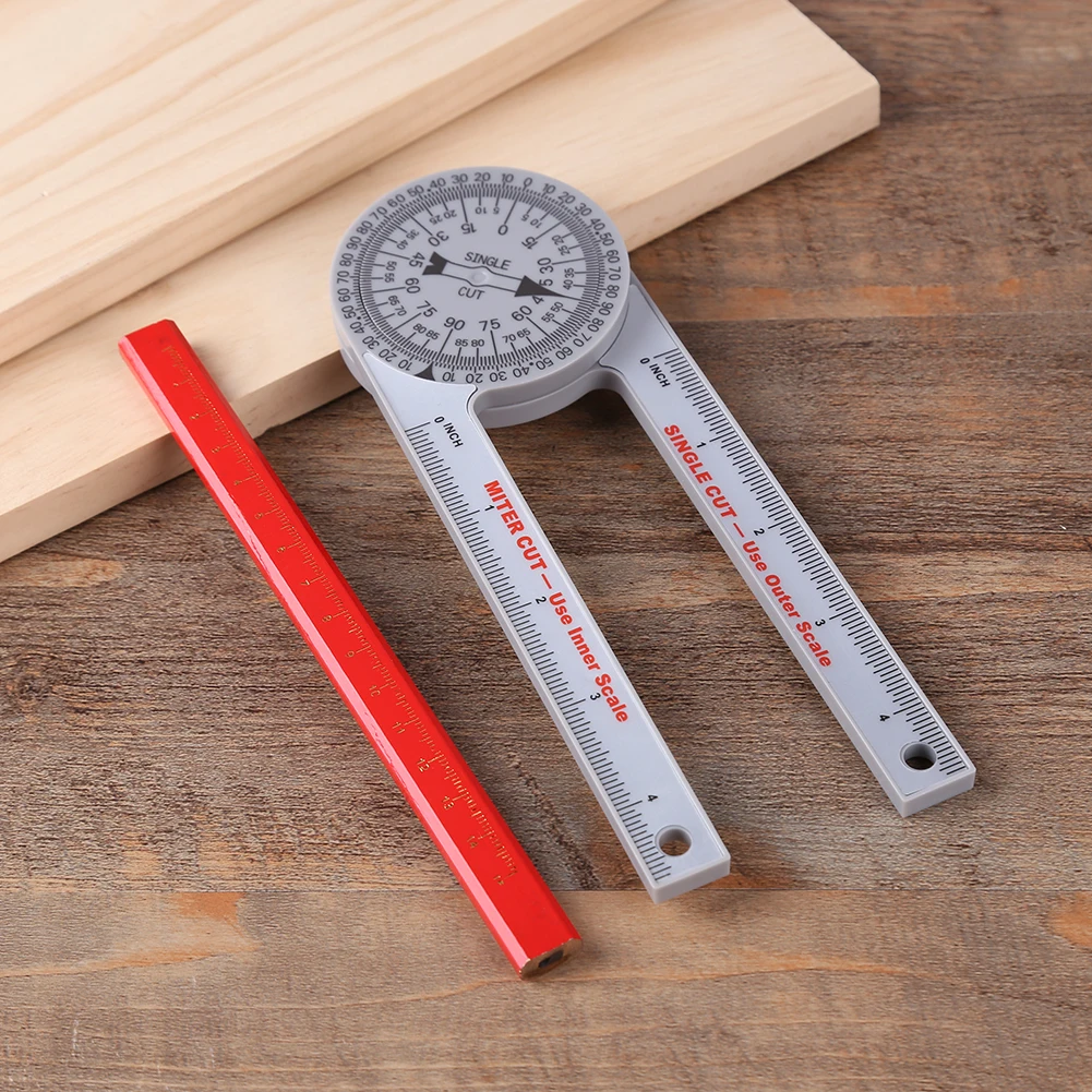 Professional Miter Saw Protractor Angle Finder Precision Miter Angle Finder Plumbers Woodworking Scale Mitre Saw Measuring Tool thumbnail 2