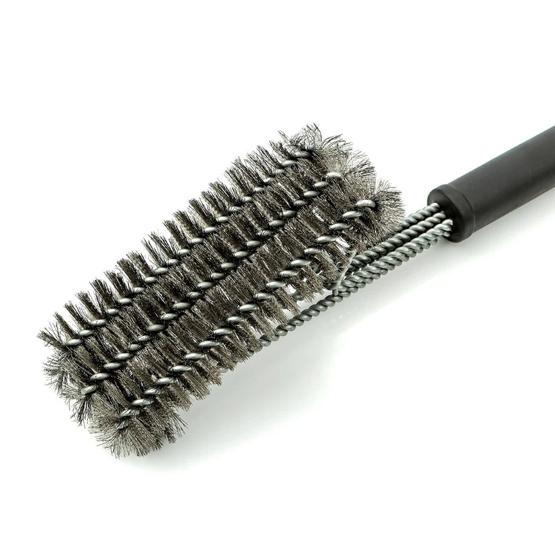 New Kitchen Accessories BBQ Grill Brush and Scraper Barbecue Kit Cleaning Brush Stainless Steel Tools Wire Bristles Triangle thumbnail 4