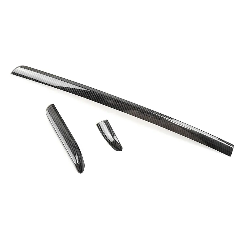 Car Interior Moldings Center Console Dashboard Trim Strips Decor Cover ABS Carbon Fiber Style For Audi A3 8V 2014-2018 S3 2017 thumbnail 2