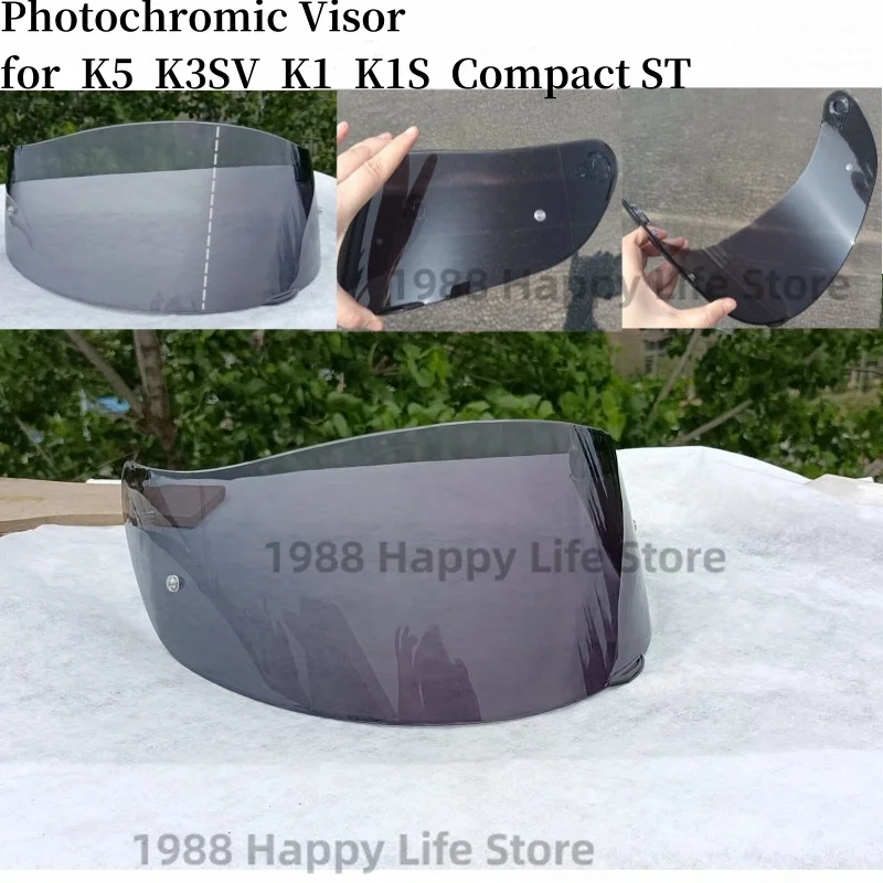 Photochromic Visor Shield Lens for AGV K5 K5S K1S K3SV K1 Compact ST Helmet Accessories Parts Uv protection UV changes color Mot