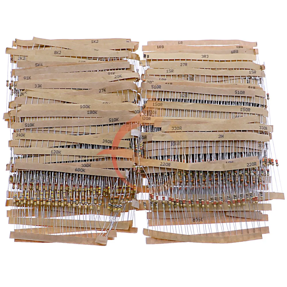 1/8W 1/4W 1/2W 1W 2W 3W 5W Carbon Film Resistors Assortment Kit 5% Electronic Components resistor package thumbnail 3