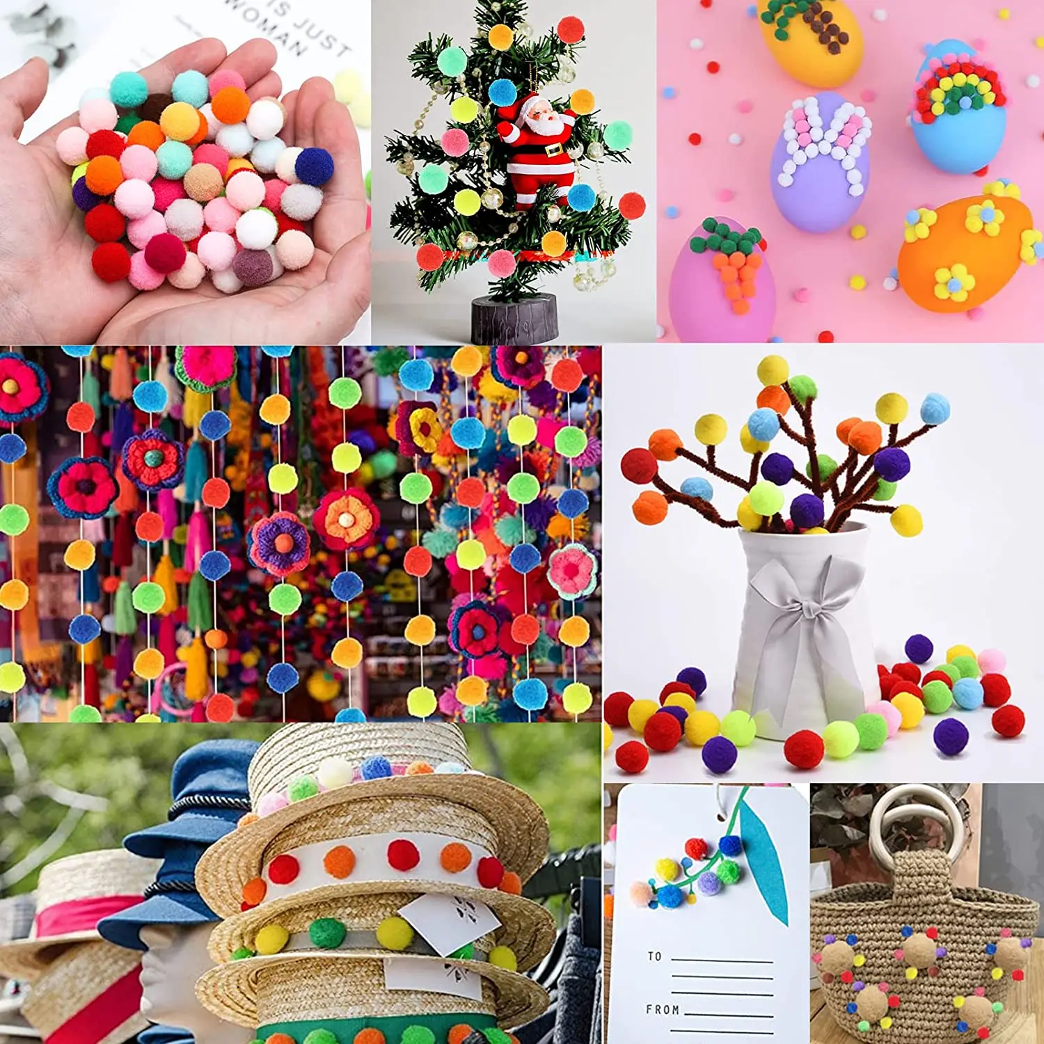 30-300Pcs Pom Poms Fluffy Soft Pompom Ball 8/10/15/20/25/30mm Handmade Sewing Craft DIY Kids Toy Christmas Weddinrg Decoration thumbnail 6