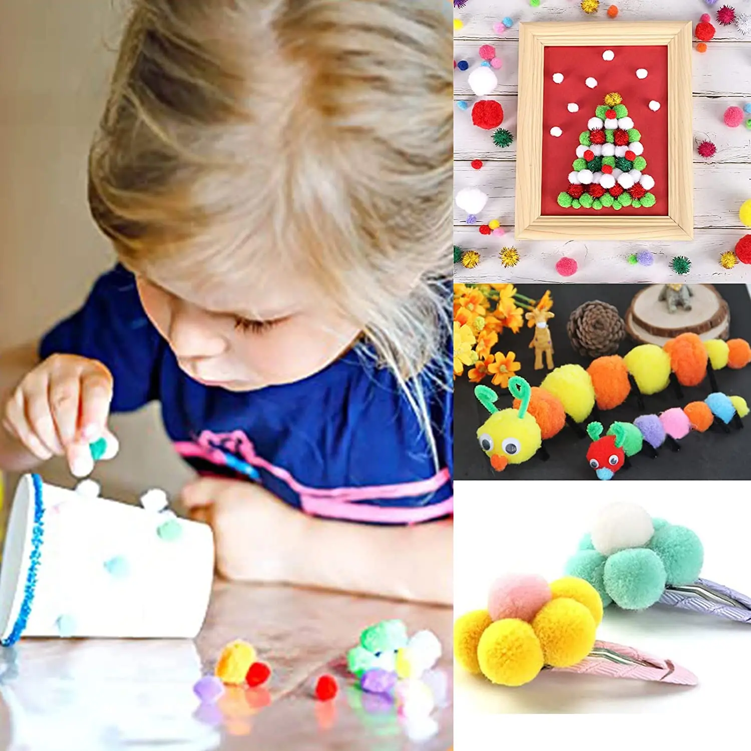 30-300Pcs Pom Poms Fluffy Soft Pompom Ball 8/10/15/20/25/30mm Handmade Sewing Craft DIY Kids Toy Christmas Weddinrg Decoration thumbnail 4