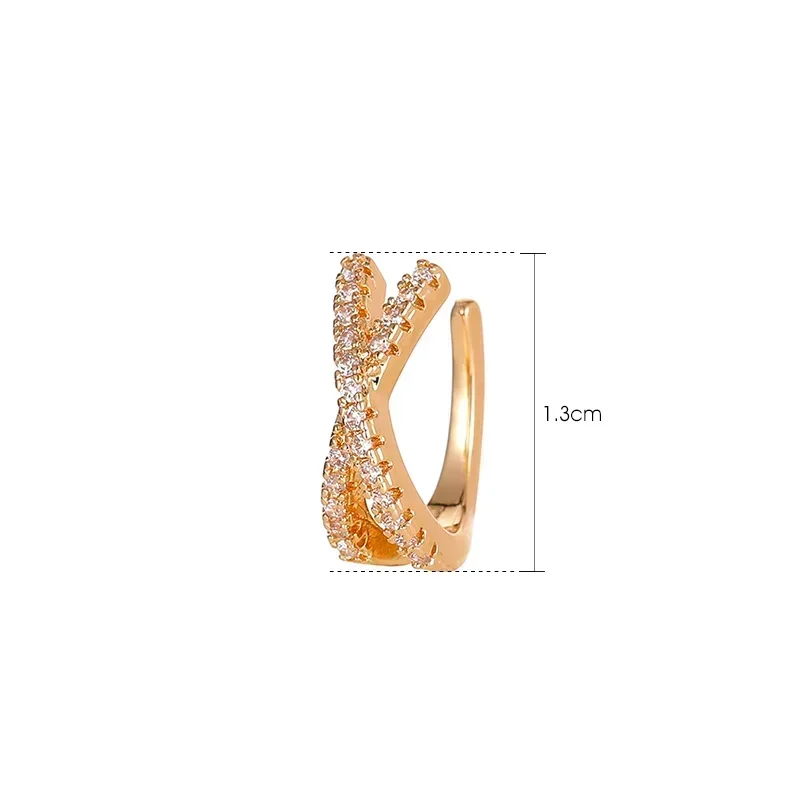 2024 Punk Metal Zircon Ear Cuff Ear Clip for Women No Pierced C Shape Geometric Small Earcuff Ear Wrap Earcuff Clips Jewelry thumbnail 6