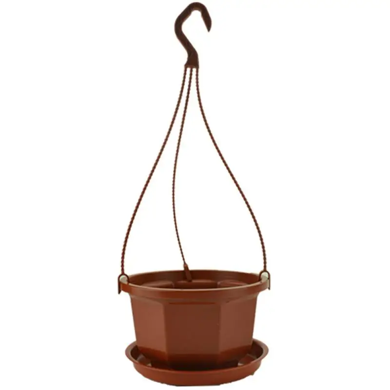 Plastic Planter Hanging Basket Flowerpot Garden Plant Flowerpot Indoor Outdoor Hanging Flowerpot With Hook Gardening Decoration thumbnail 5