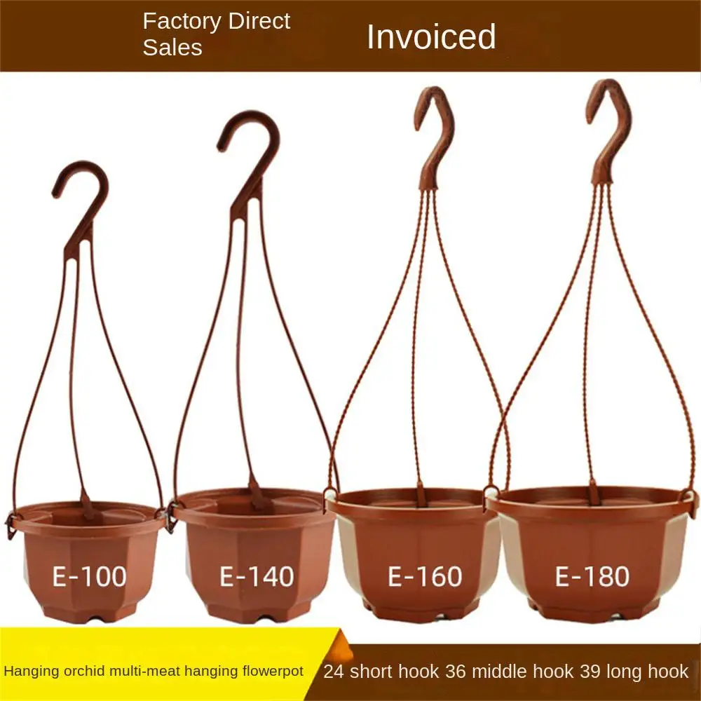 Plastic Planter Hanging Basket Flowerpot Garden Plant Flowerpot Indoor Outdoor Hanging Flowerpot With Hook Gardening Decoration thumbnail 6
