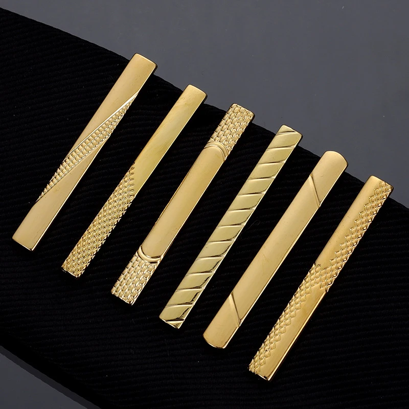 1pc Men's Short Tie Clip Simple Style Pin Clasp Rose Gold Color Male Business Necktie Clip Classic Men Jewelry Accessories Hot thumbnail 4