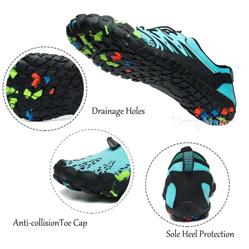 Unisex Wading Shoes Quick-Dry Aqua Shoes Drainage Water Shoes Beach Sports Swim Sandals Yoga Barefoot Diving Surfing Sneakers thumbnail 3