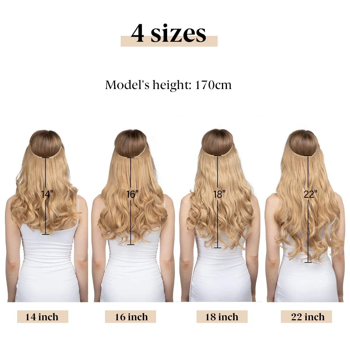 Synthetic No Clip Wave Hair Extensions Ombre Natural Black Blonde Pink One Piece False Hairpiece Fish Line Fake Hair Piece thumbnail 4