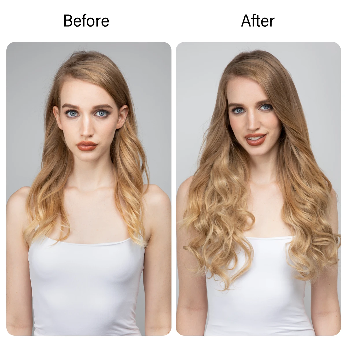 Synthetic No Clip Wave Hair Extensions Ombre Natural Black Blonde Pink One Piece False Hairpiece Fish Line Fake Hair Piece thumbnail 5
