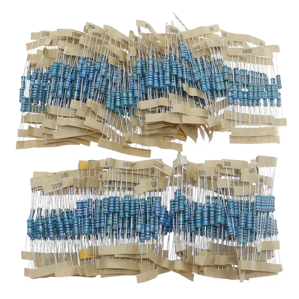 1/8W 1/4W 1/2W 1W 2W 3W 5W Metal Film Resistors Assortment Kit Set 1% Electronic Components resistor package thumbnail 5