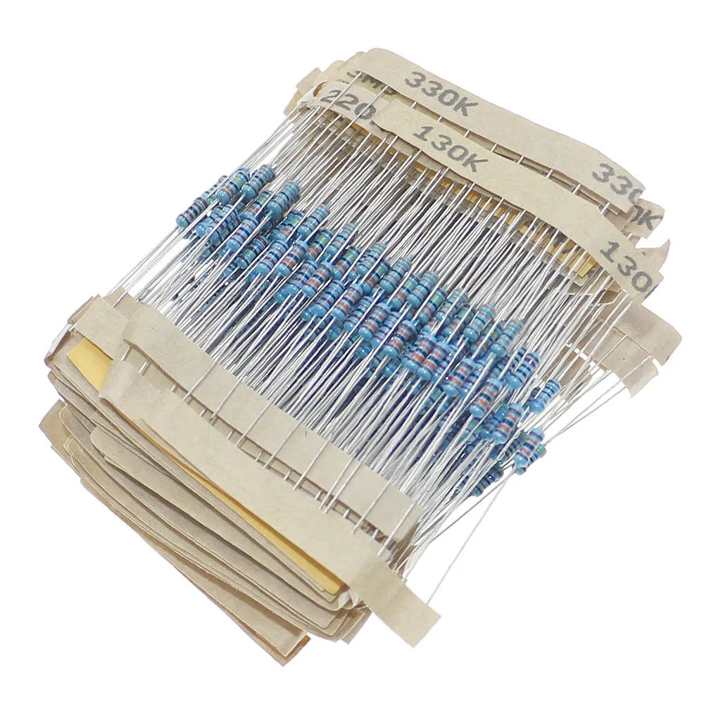 1/8W 1/4W 1/2W 1W 2W 3W 5W Metal Film Resistors Assortment Kit Set 1% Electronic Components resistor package thumbnail 3