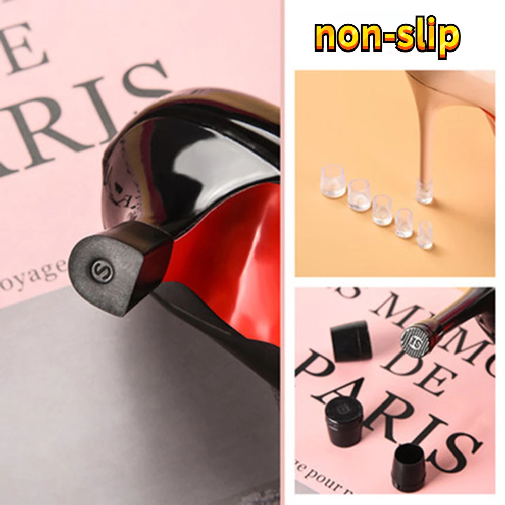 4Pcs/2Pair Silicone Heel Protectors Stoppers Latin Stiletto Dancing Covers Antislip High Heeler Bridal Wedding Shoes Accessories thumbnail 6