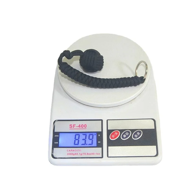 Outdoor Security Protection Black Monkey Fist Steel Ball For Girl Bearing Self Defense Lanyard Survival Key Chain Broken Windows thumbnail 6