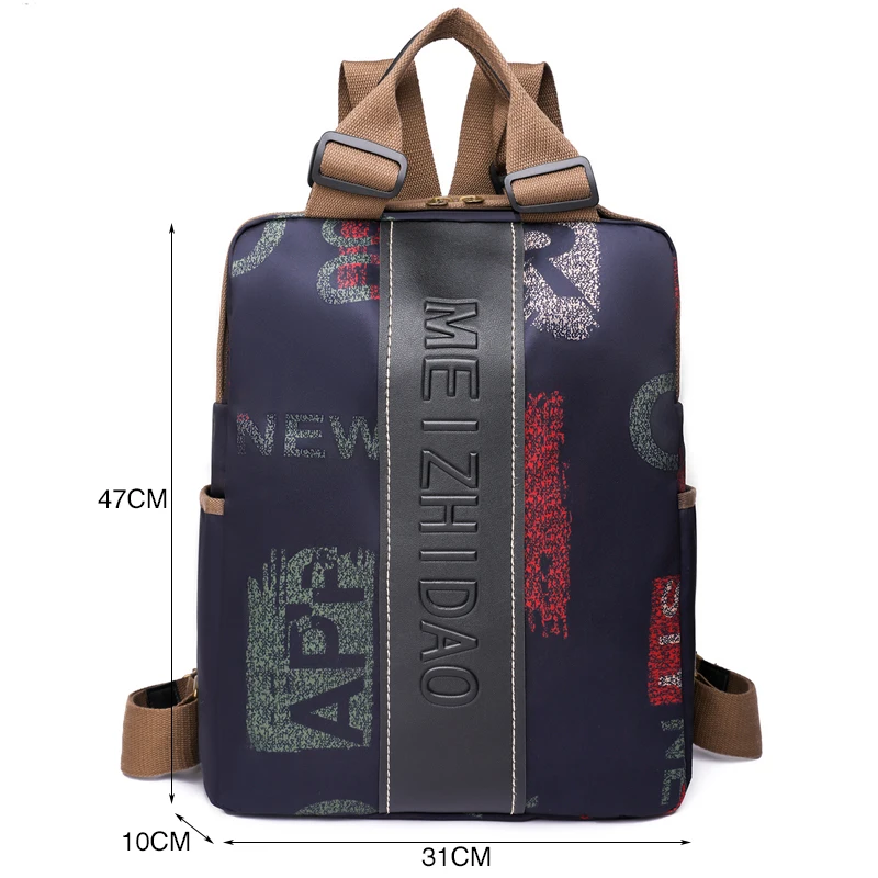 Fashion Designer Backpacks Female Canvas Rucksack Women Large Bagpack Travel Bags Big School Backpack for Students Shoulder Bag thumbnail 4