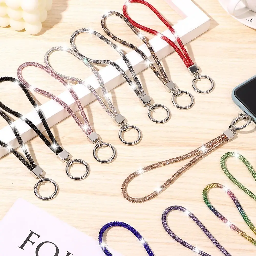 Glitter Rhinestone Phone Lanyard Phone Diamond Crystal Chain Straps Keychain Hanging Anti-lost Rope Mobile Phone Strap thumbnail 4