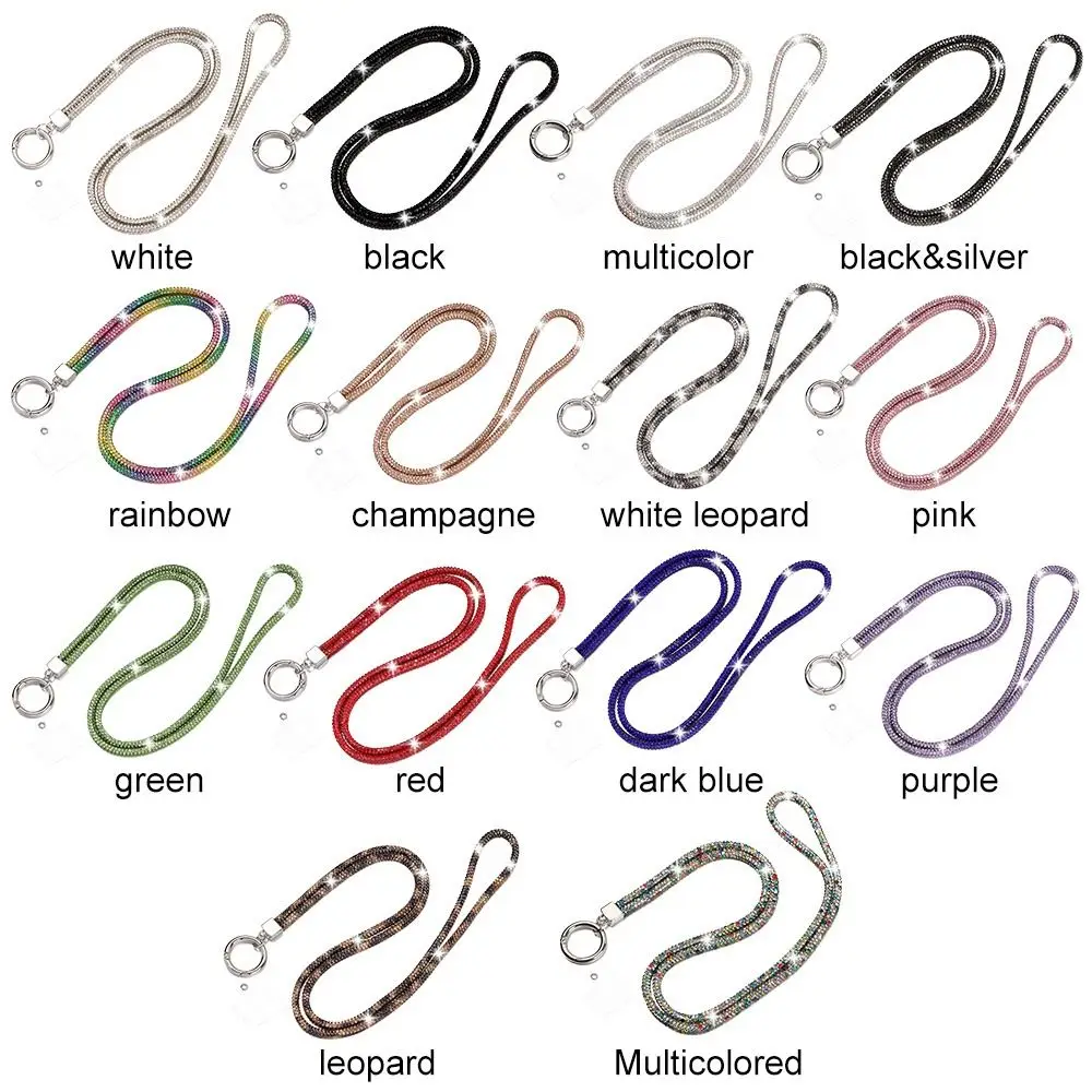 Glitter Rhinestone Phone Lanyard Phone Diamond Crystal Chain Straps Keychain Hanging Anti-lost Rope Mobile Phone Strap thumbnail 6