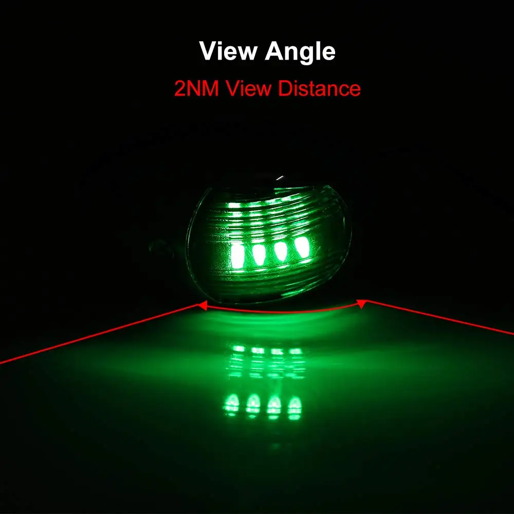 Yacht Navigation Light Waterproof LED Marine Sounding Light  Navigation Light Red and Green Marine Light 12V  24V  2 PCS thumbnail 2