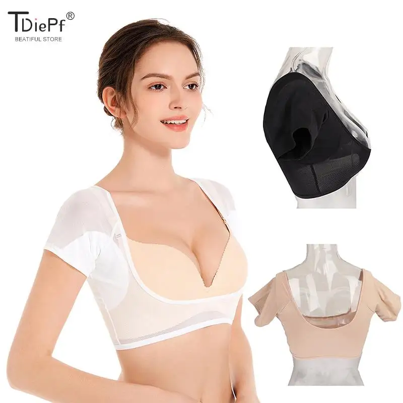 T-shirt Shape Sweat Pads Washable Dress Clothing Perspiration Deodorant Pads Armpit Care Sweat Absorbent Pad Deodorant For Women thumbnail 4