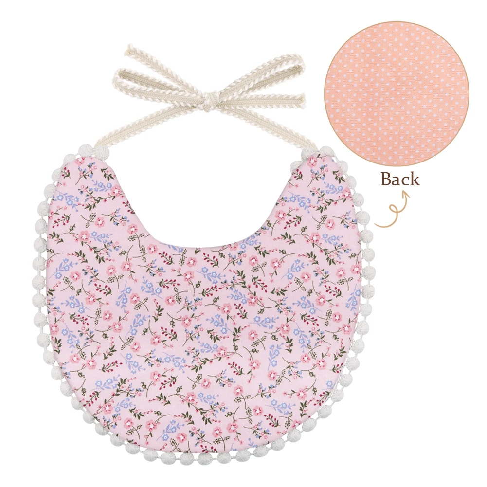 Cute Cartoon Dinner Feeding Clothes Double-deck Cotton Linen Baby Boys Girls Bibs Animal Flower Print Saliva Towel Kids Stuff thumbnail 3