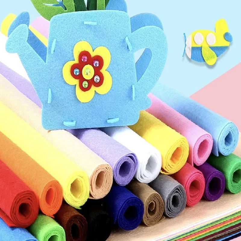 20/40/60cm Nonwoven Needlework Felt Fabric Patchwork Cloth Bundle for Kids Scrapbooking Doll Sewing Crafts DIY Quilting Sheet thumbnail 3