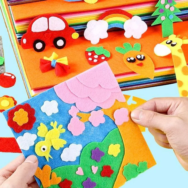 1Pc Felt Fabric Sheets DIY Crafts Felting Non-Woven Fabric for Patchwork School Projects Decoration 18 Assorted Color thumbnail 3