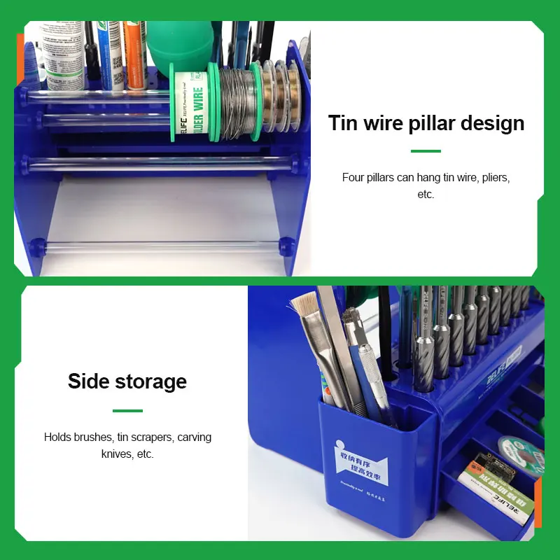 RELIFE RL-001G Multifunction Tool Storage Box Large Capacity Portable Mobile Phone Repair Tools Storage Box Organizer thumbnail 6