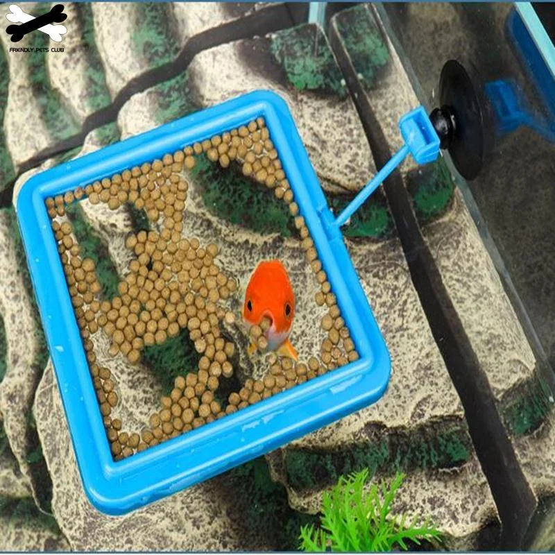 Aquarium Feeding Ring Fish Tank Station Floating Food Tray Feeder Square Circle Accessory Water Plant Buoyancy Suction Cup thumbnail 3